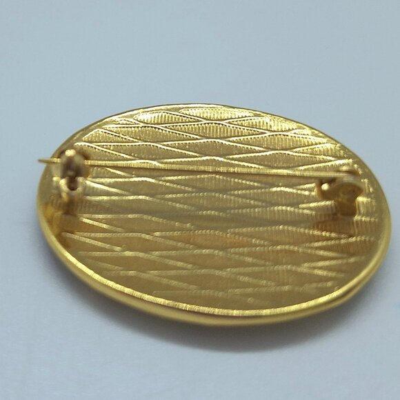 Vintage Spanish Damascene Gold Brooch - Picture 8 of 10